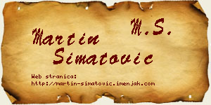 Martin Simatović vizit kartica